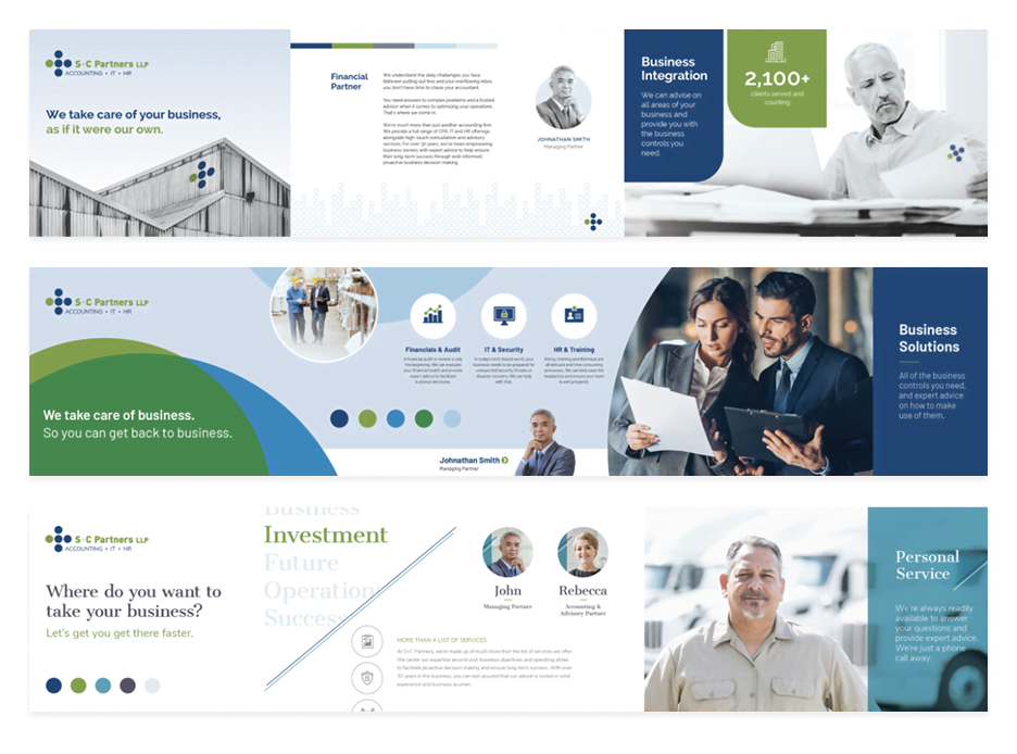SC Partners branding moodboards